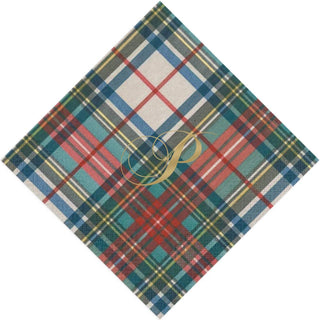 Personalization by Caspari Personalized Single Dress Stewart Tartan Cocktail Napkins PG_INITIAL_DSTARTAN_COCKTAIL