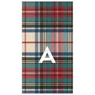 Personalization by Caspari Personalized Single Initial Dress Stewart Tartan Guest Towel Napkins PG_INITIAL_DSTARTAN_GUEST