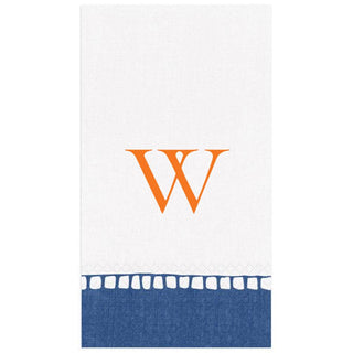 Personalization by Caspari Personalized Single Initial Linen Border Guest Towel Napkins PG_INITIAL_LINBORDER_GUEST