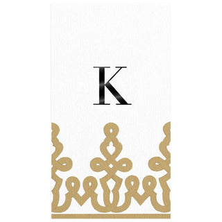 Personalization by Caspari Personalized Single Initial Passementerie Guest Towel Napkins PG_INITIAL_PASS_PL_GUEST