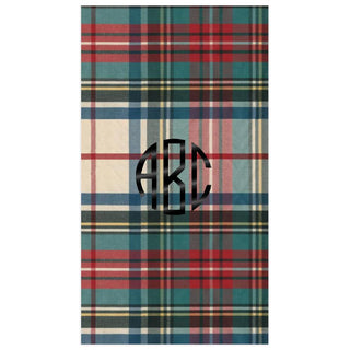 Personalization by Caspari Personalized Monogram Dress Stewart Tartan Guest Towel Napkins PG_MONO_DSTARTAN_GUEST