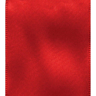 Caspari Solid Red Satin Wired Ribbon - 9 Yard Spool R695