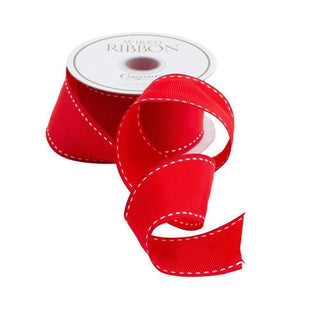 Caspari Red Grosgrain Wired Ribbon - 9 Yard Spool R705