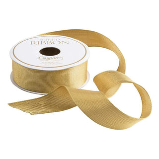 Caspari Metallic Gold Grosgrain Wired Ribbon - 6 Yard Spool R950