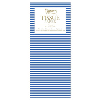 Caspari Mini Stripe Tissue Paper in Navy - 4 Sheets Included TIS067