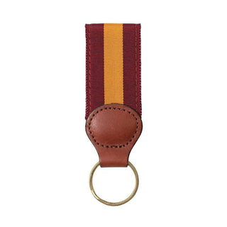 Barrons-Hunter Maroon & Orange Key Ring with Leather Trim WG007KS